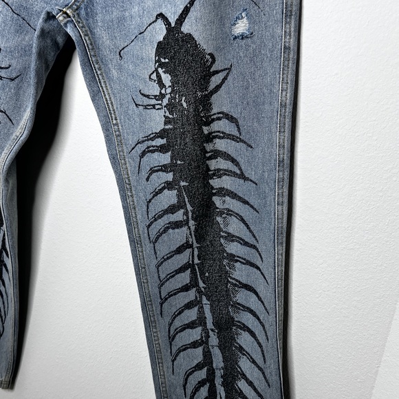 Pleasures Centipede Straight Jeans Men’s Sz 36 - Picture 3 of 11